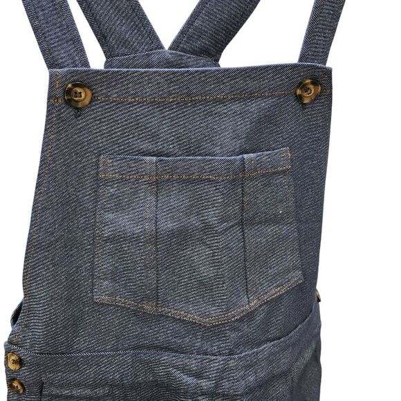 FRNCH Paris Daniella Overalls‎ Medium Blue Marine Wide Leg Soft Cotton Denim NWT - Picture 8 of 14